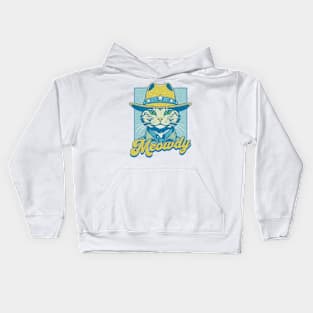 Meowdy - Funny Cowboy Kitty Kids Hoodie